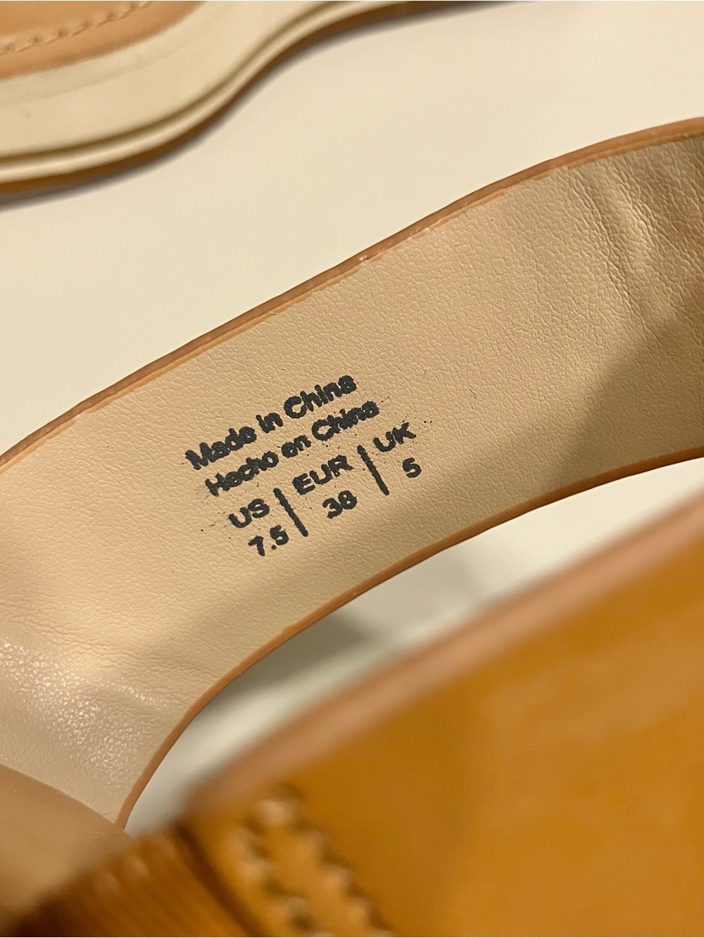 ALDO Acarenia wedge sandals cognac gold-tone accents platform wedge heel Sz 7.5 - Picture 14 of 14